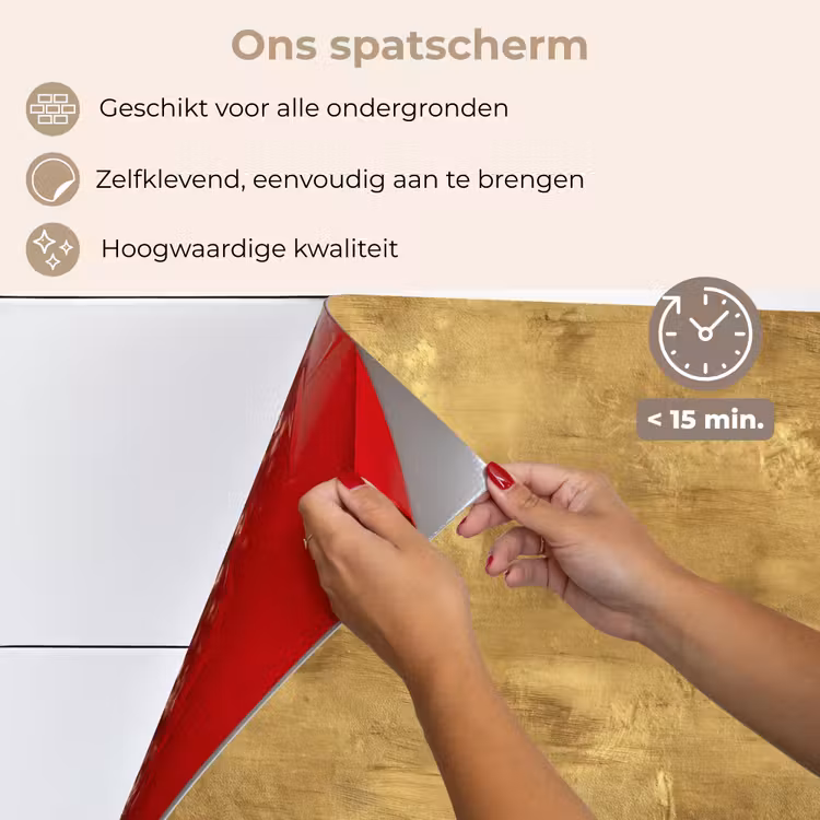 Industrieel - Textuur - Goud keuken achterwand spatscherm klein 900 -spatscherm_NL