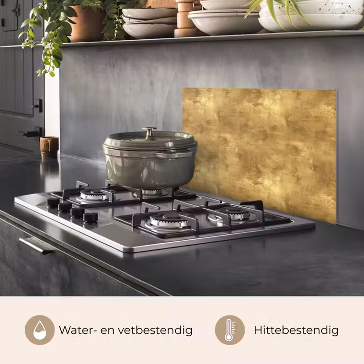Industrieel - Textuur - Goud keuken achterwand spatscherm klein 900 -usp_NL