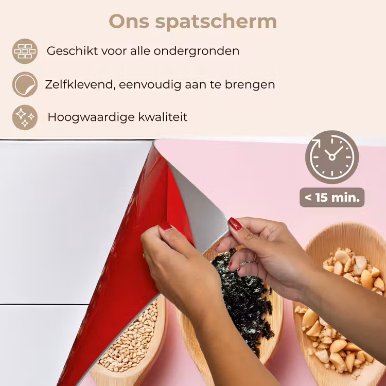 Ingrediënten - Lepels - Hout - Roze keuken achterwand spatscherm klein -spatscherm_NL