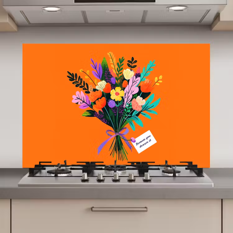 Kaartje - Boeket - Bloemen keuken achterwand spatscherm klein -3d_website