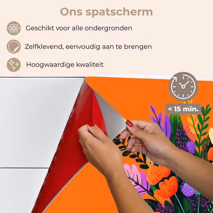 Kaartje - Boeket - Bloemen keuken achterwand spatscherm klein -spatscherm_NL
