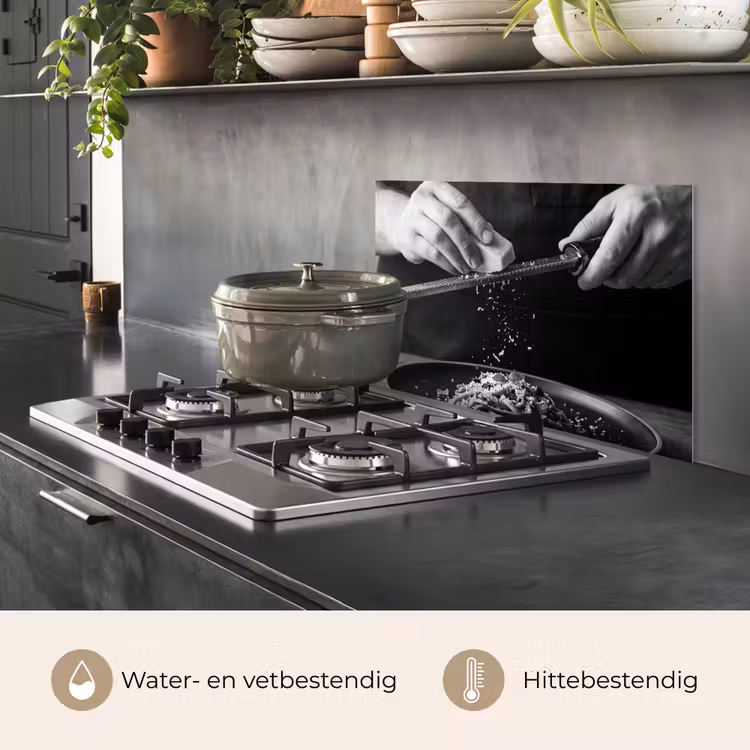 Kaas - Pasta - Rasp keuken achterwand spatscherm klein -usp_NL