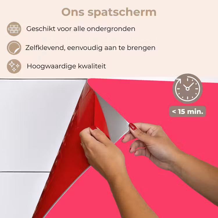 Karmijn - Kleuren - Palet - Roze keuken achterwand spatscherm klein 900 -spatscherm_NL