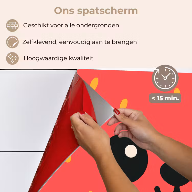 Kat - Aardbei - Cartoon keuken achterwand spatscherm klein -spatscherm_NL