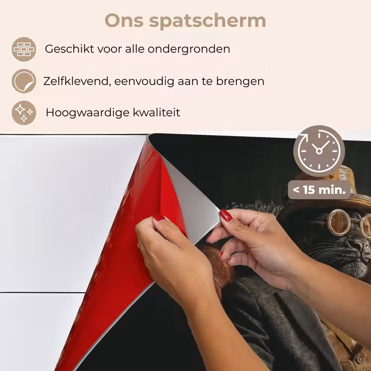Kat - Pak - Oranje - Sigaar keuken achterwand spatscherm klein -spatscherm_NL