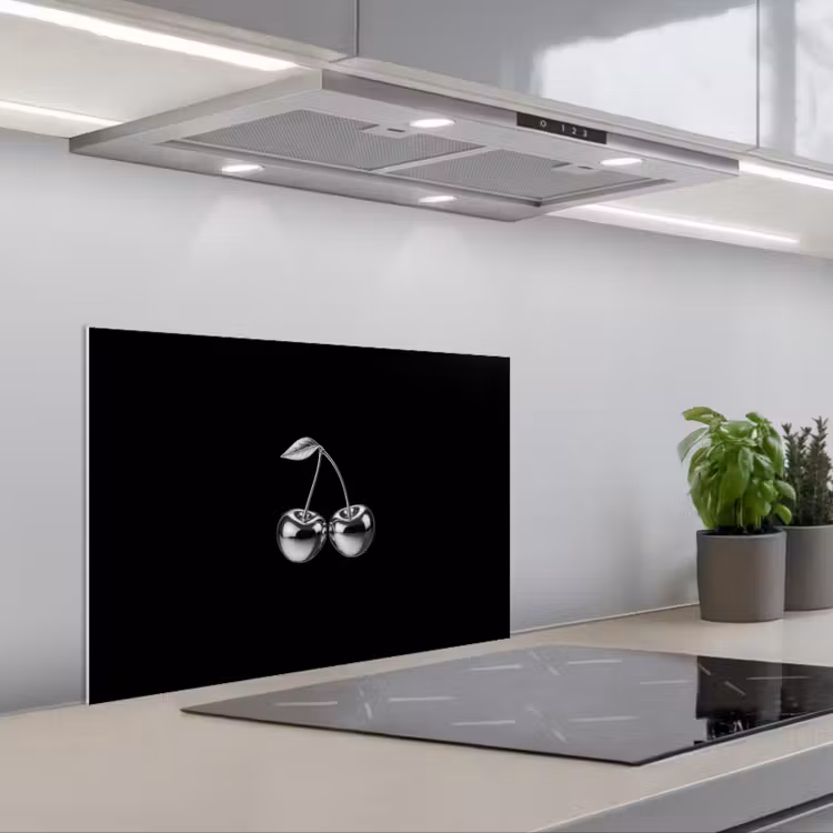 Kers - Luxueus - Metallic keuken achterwand spatscherm klein -3d_schuin