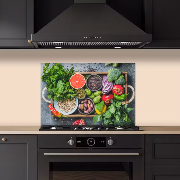 Kist - Fruit - Gezond keuken achterwand spatscherm klein -sfeer1