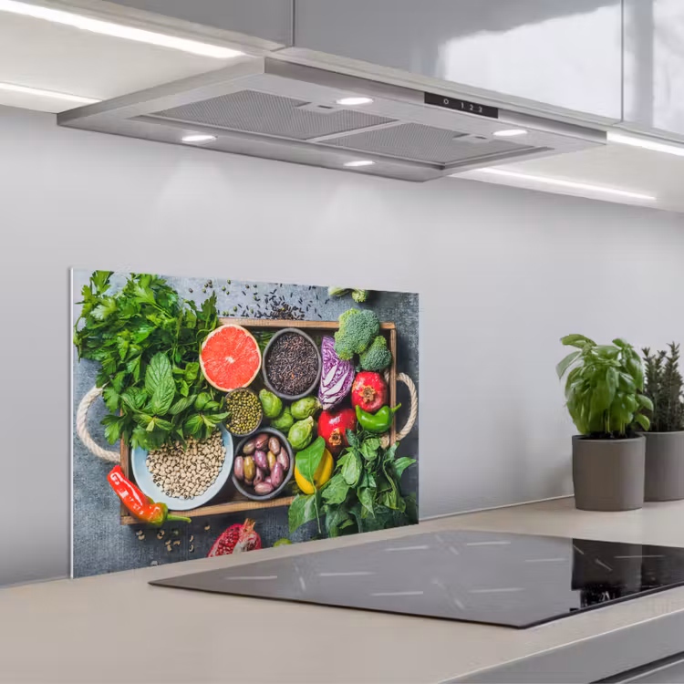 Kist - Fruit - Gezond keuken achterwand spatscherm klein -3d_schuin