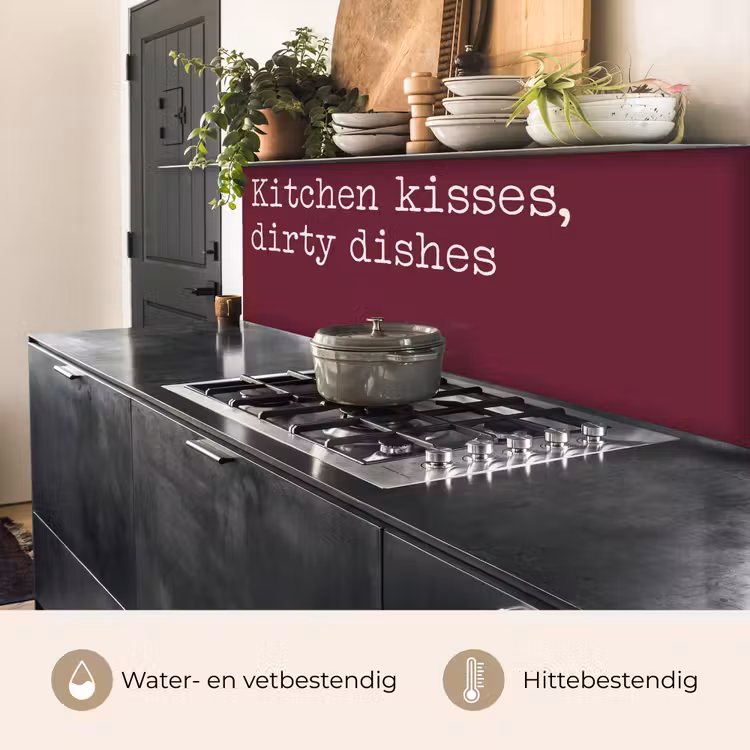 Kitchen kisses, dirty dishes keuken achterwand 2 middel -usp_NL