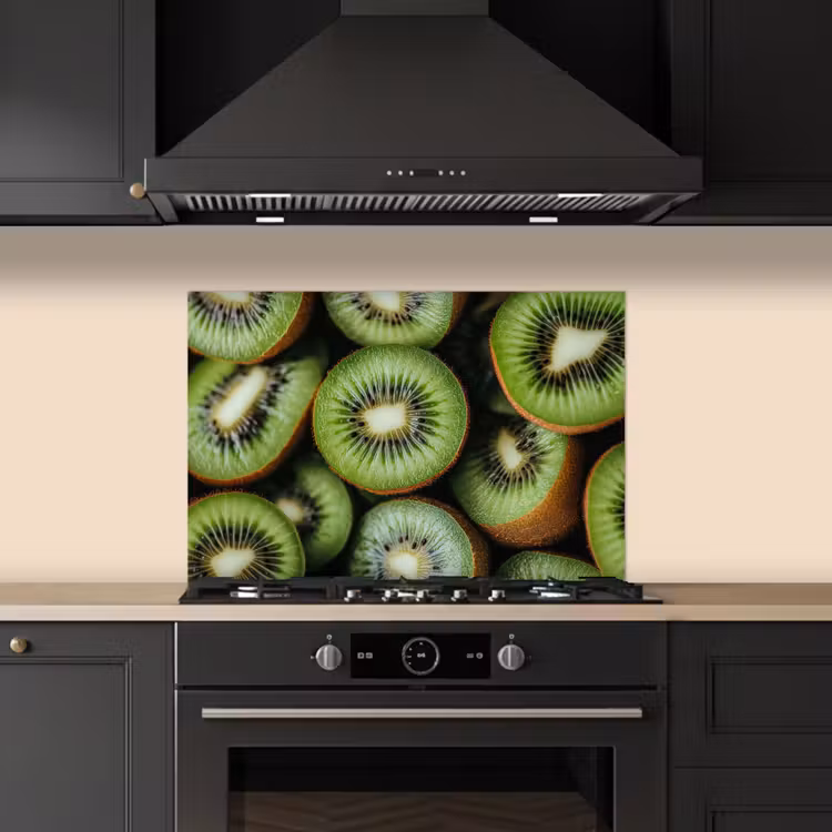 Kiwi - Fruit - Groen keuken achterwand spatscherm klein -sfeer1