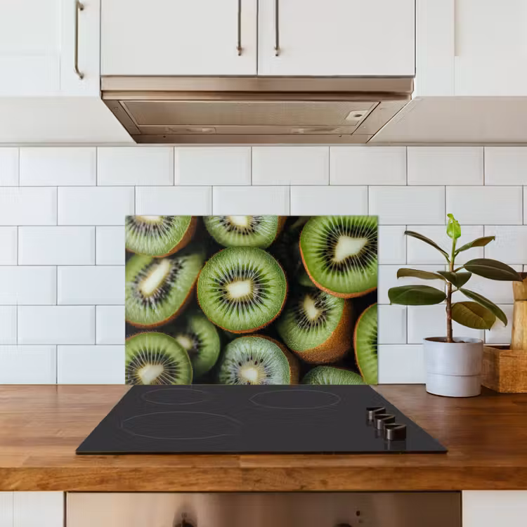 Kiwi - Fruit - Groen keuken achterwand spatscherm klein -sfeer2