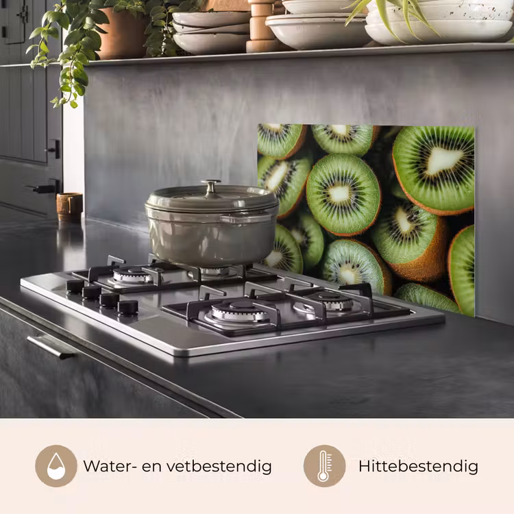 Kiwi - Fruit - Groen keuken achterwand spatscherm klein -usp_NL