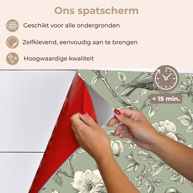 Klassiek - Botanisch - Groen keuken achterwand spatscherm klein 900 -spatscherm_NL