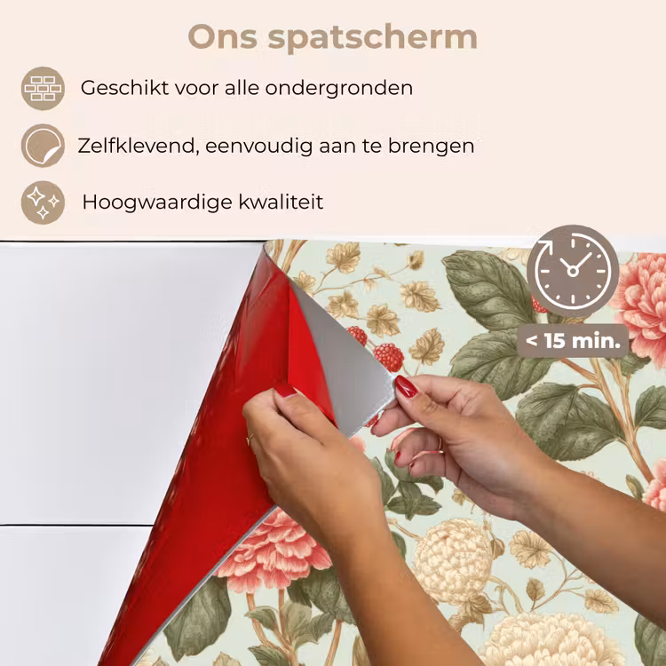 Klassiek - Botanisch - Veelkleurig keuken achterwand spatscherm klein 900 -spatscherm_NL