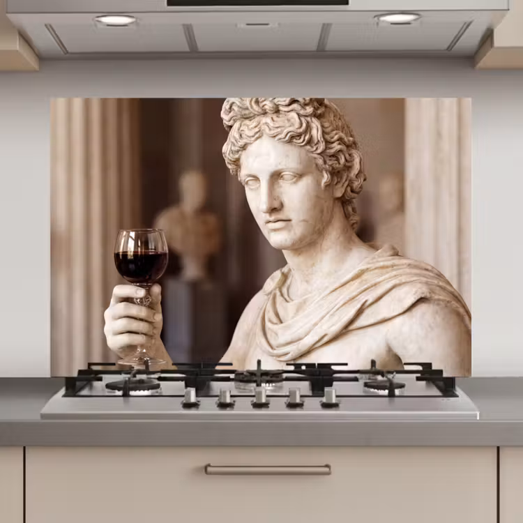 Klassiek - Marmer - Wijn keuken achterwand spatscherm klein -3d_website
