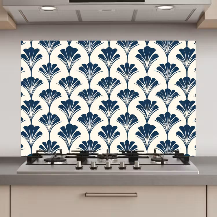 Klassiek - Motief - Blauw keuken achterwand spatscherm klein 900 -3d_website
