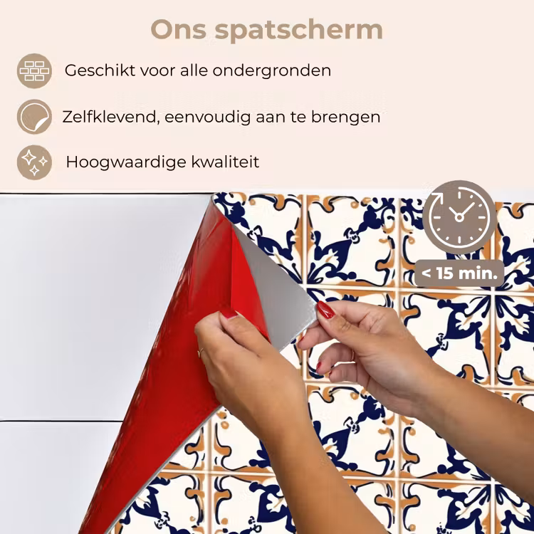 Klassiek - Patroon - Kleurrijk keuken achterwand spatscherm klein 900 -spatscherm_NL
