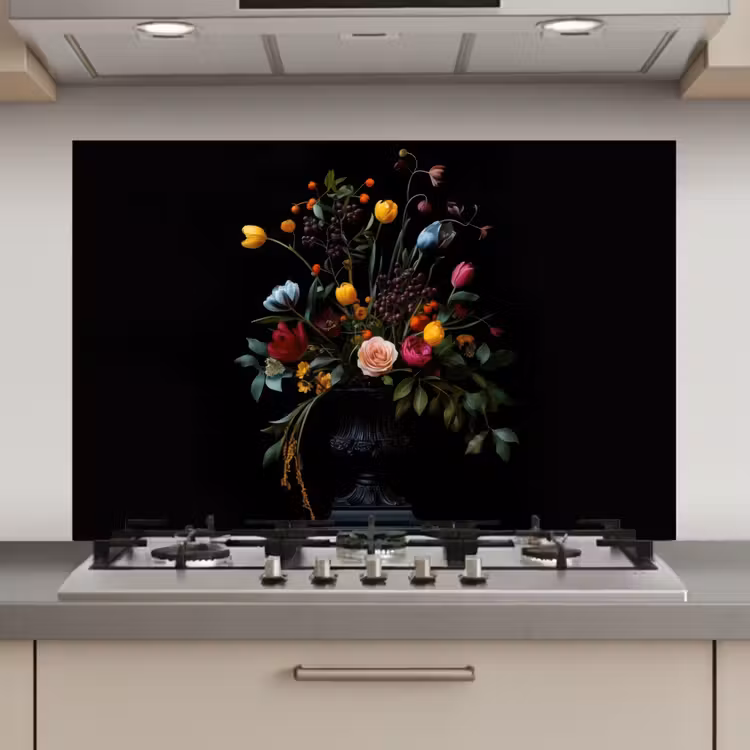 Klassiek - Vaas - Boeket - Bloemen keuken achterwand spatscherm klein -3d_website