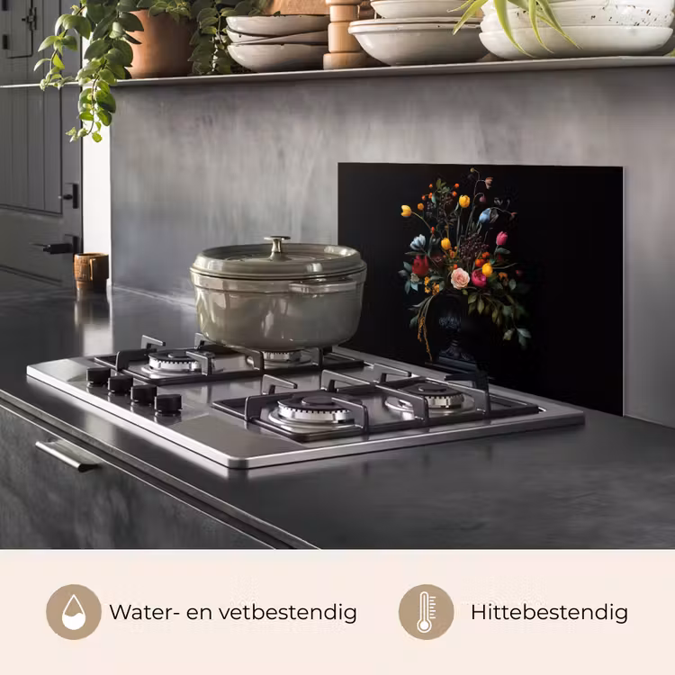 Klassiek - Vaas - Boeket - Bloemen keuken achterwand spatscherm klein -usp_NL