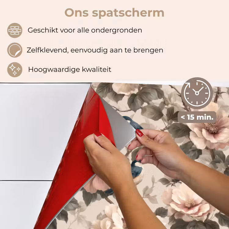 Klassiek - Vogels - Kleurrijk keuken achterwand spatscherm klein 900 -spatscherm_NL