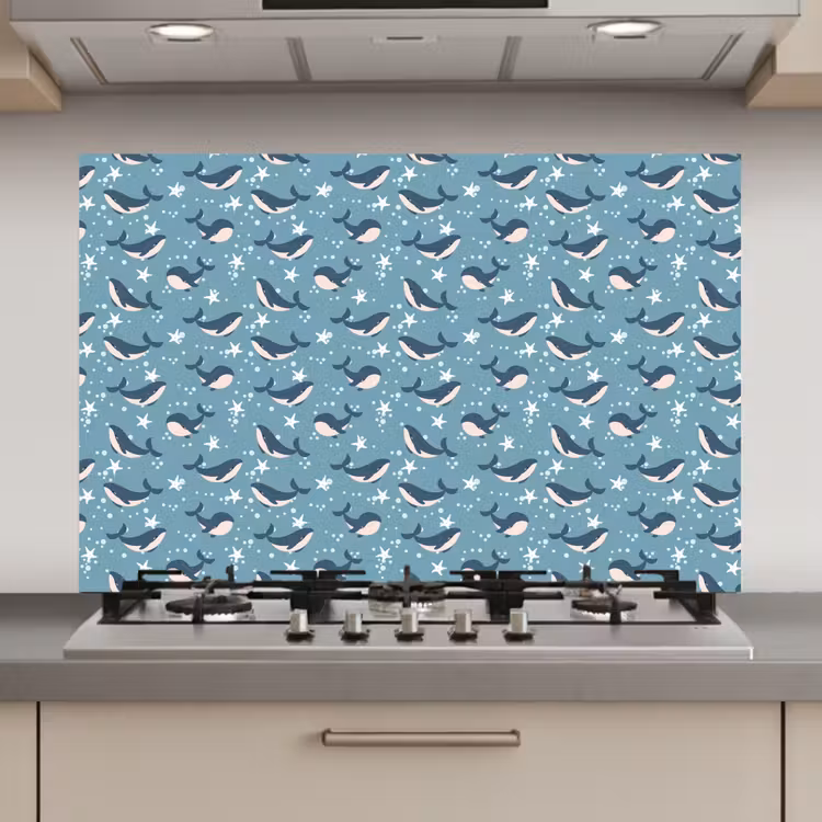 Klein - Oceaan - Walvis - Zeester keuken achterwand spatscherm klein 900 -3d_website