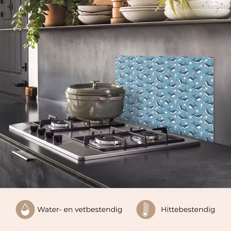 Klein - Oceaan - Walvis - Zeester keuken achterwand spatscherm klein 900 -usp_NL