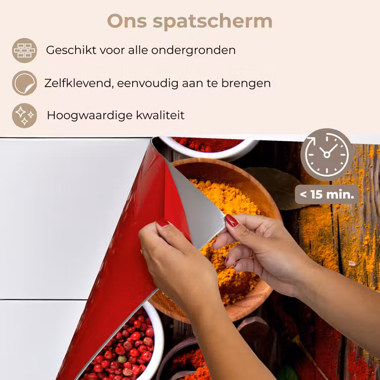 Kleurenpalet van de Natuur keuken achterwand spatscherm klein -spatscherm_NL