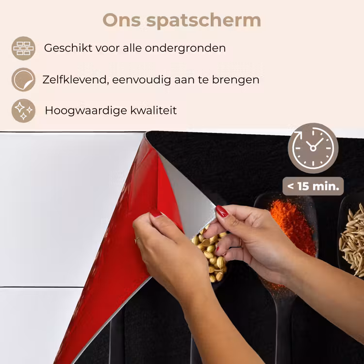 Kleurrijk Kruiden Kwartet keuken achterwand spatscherm klein -spatscherm_NL
