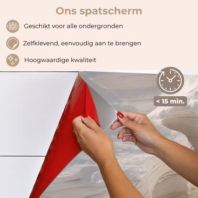 Kloof - Wit - Sneeuw keuken achterwand spatscherm klein -spatscherm_NL