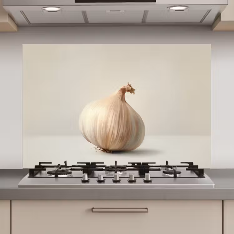 Knoflook - Natuurlijk - Beige keuken achterwand spatscherm klein -3d_website