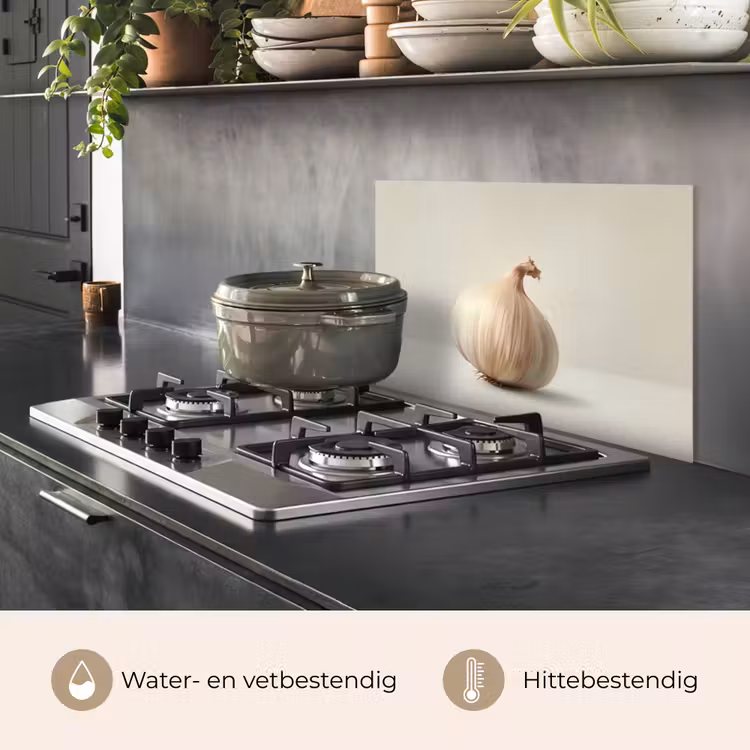 Knoflook - Natuurlijk - Beige keuken achterwand spatscherm klein -usp_NL