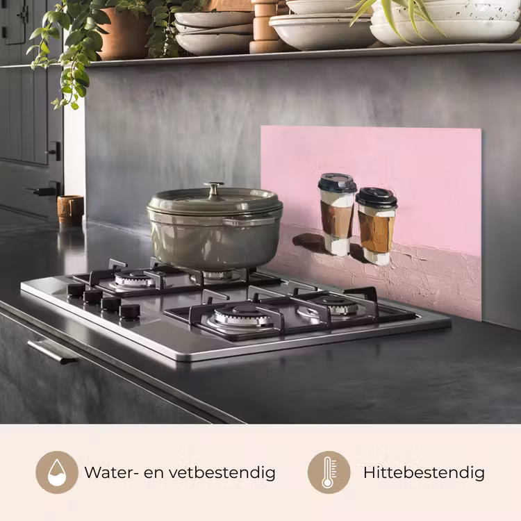 Koffiebekers - Deksel - Verf - Textuur keuken achterwand spatscherm klein -usp_NL