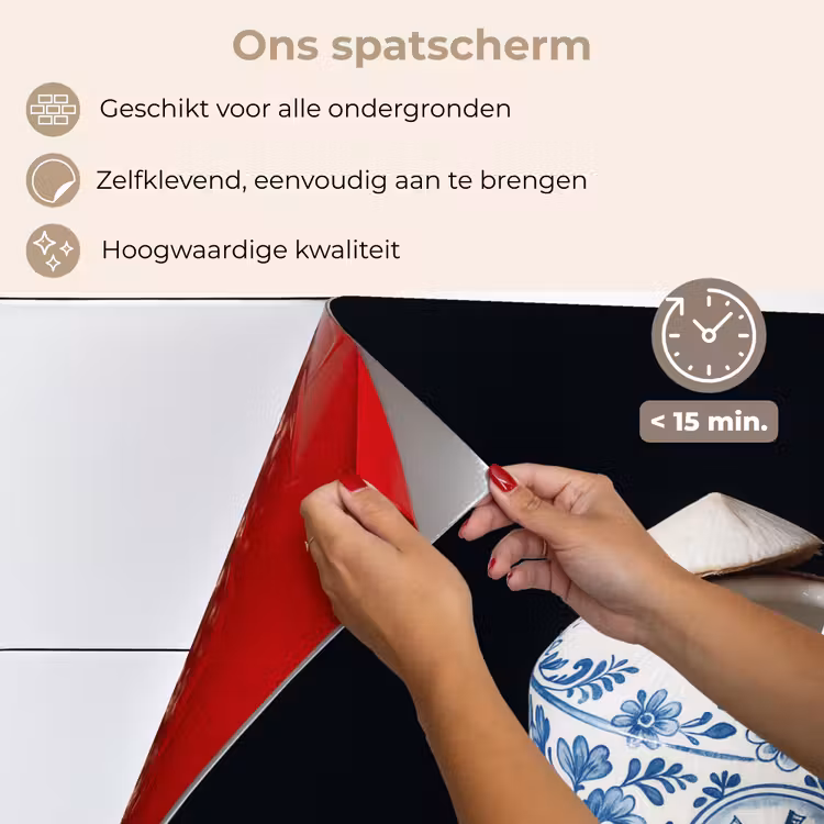 Kokosnoot - Eten - Delfts blauw - Drinken keuken achterwand spatscherm klein -spatscherm_NL