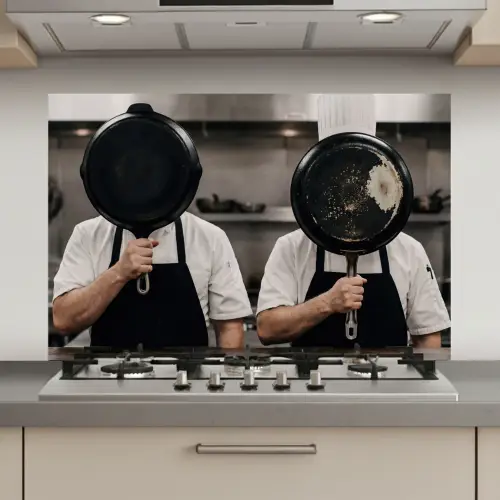 Koks - Koekenpannen - Keuken keuken achterwand spatscherm klein -3d_website