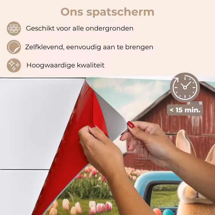 Konijn - Boerderij - Eieren keuken achterwand spatscherm klein -spatscherm_NL