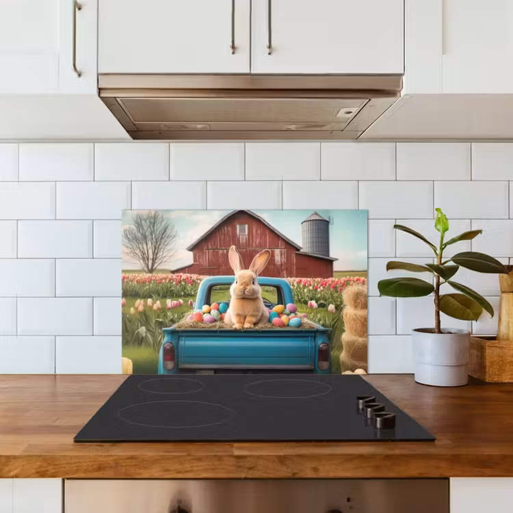 Konijn - Boerderij - Eieren keuken achterwand spatscherm klein -sfeer2