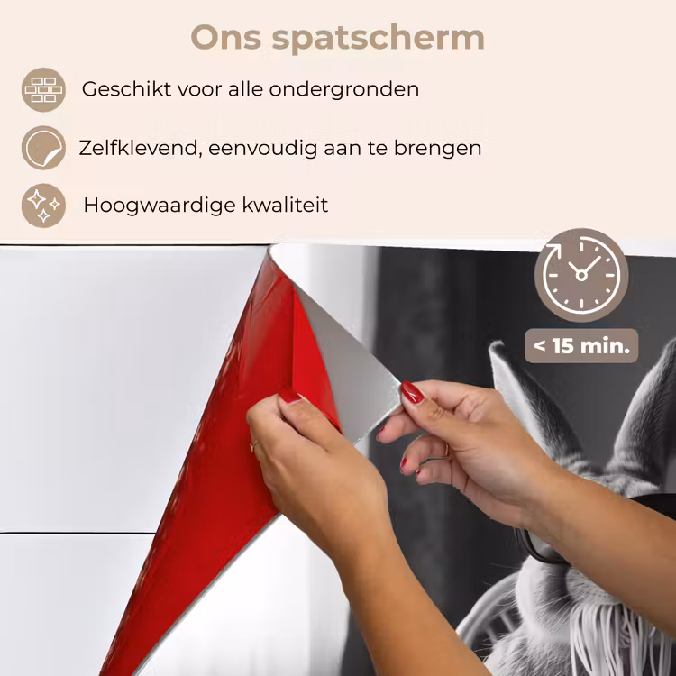Konijn - Bunny - Zonnebril - Tafelkleed - Pasta - Schattig keuken achterwand spatscherm klein -spatscherm_NL