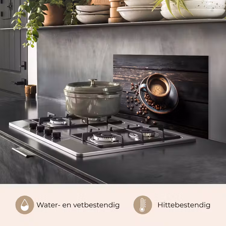 Kop - Koffie - Hout - Bonen keuken achterwand spatscherm klein -usp_NL