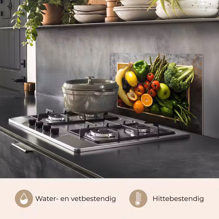 Krat - Fruit - Regenboog keuken achterwand spatscherm klein -usp_NL