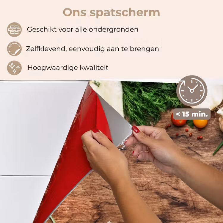 Kruiden - Groente - Rustiek keuken achterwand spatscherm klein -spatscherm_NL