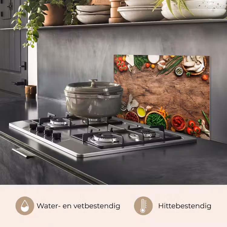 Kruiden - Groente - Rustiek keuken achterwand spatscherm klein -usp_NL