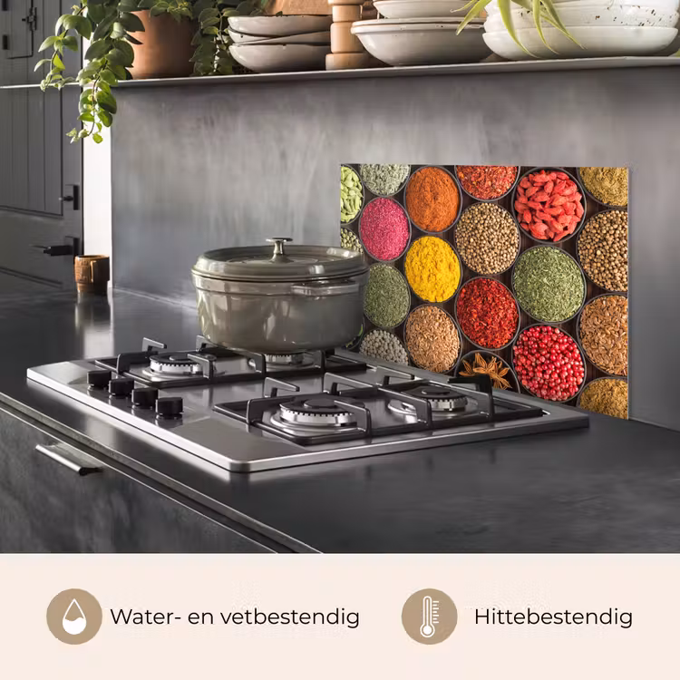 Kruiden - Schaaltjes - Kleurrijk - Textuur keuken achterwand spatscherm klein -usp_NL