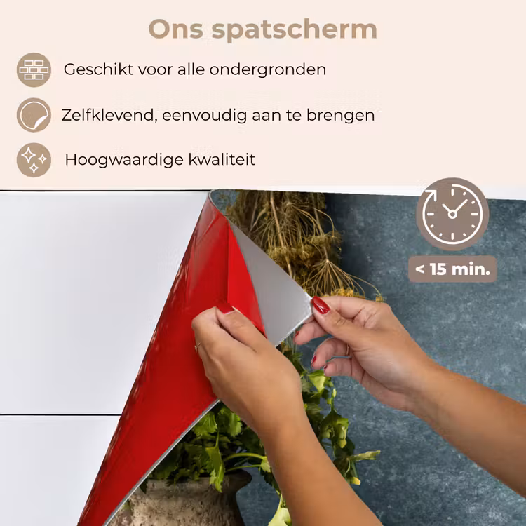 Kruiden - Specerijen - Pan - Mes - Grijs - Rustiek keuken achterwand spatscherm klein -spatscherm_NL