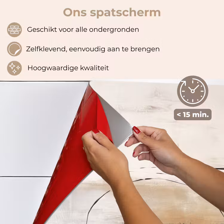 Kunst - Abstract - Grijs - Industrieel keuken achterwand spatscherm klein -spatscherm_NL