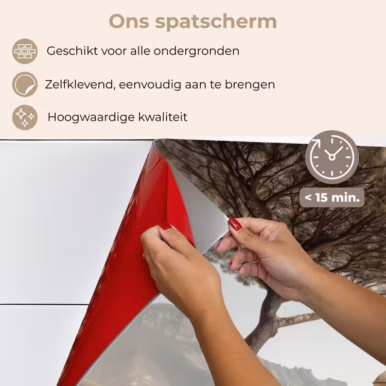 Kust - Klif - Boom - Gebouw keuken achterwand spatscherm klein -spatscherm_NL