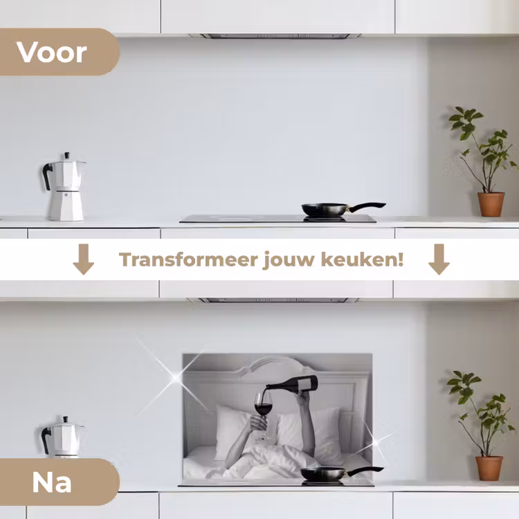 Lakens - Armen - Wijn - Glas keuken achterwand spatscherm klein -voor_na_NL