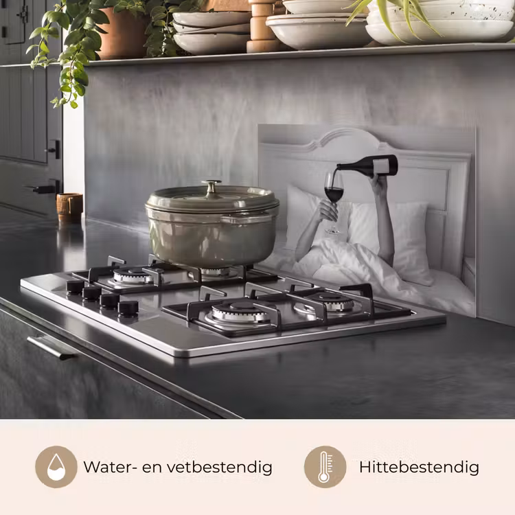 Lakens - Armen - Wijn - Glas keuken achterwand spatscherm klein -usp_NL