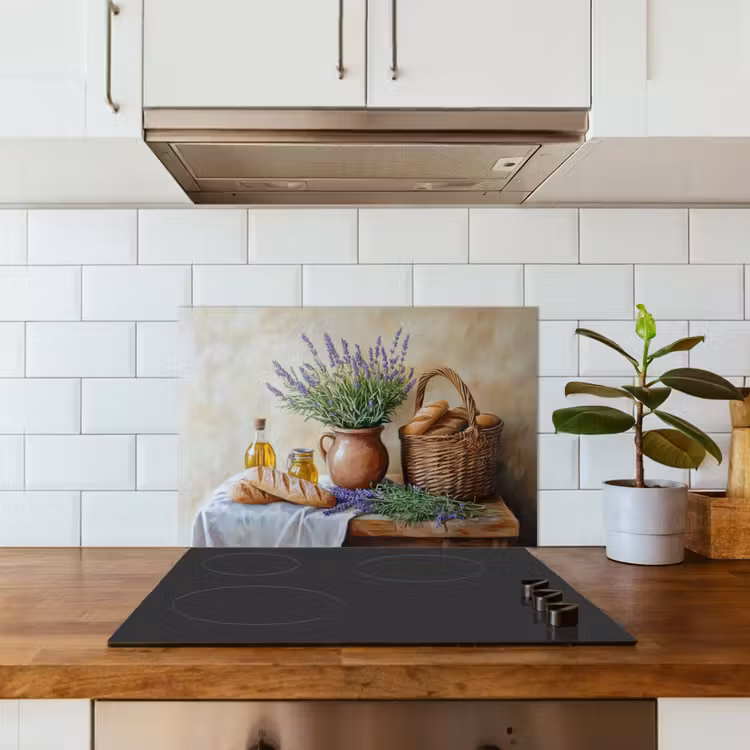Lavendel - Brood - Stilleven keuken achterwand spatscherm klein -sfeer2