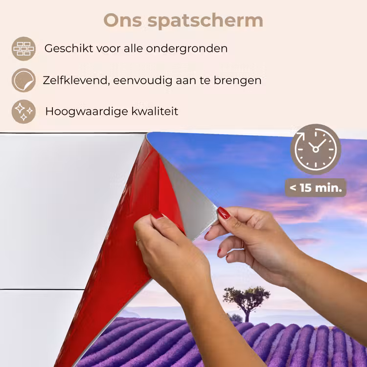 Lavendel - Natuur - Paars - Bomen - Bloemen keuken achterwand spatscherm klein -spatscherm_NL