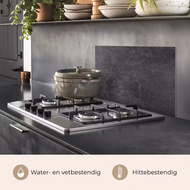Leisteen - Beton - Natuursteen - Grijs - Industrieel keuken achterwand spatscherm klein -usp_NL